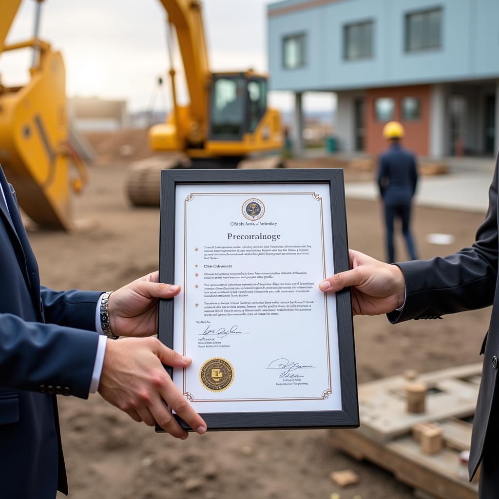 What is a construction certificate?