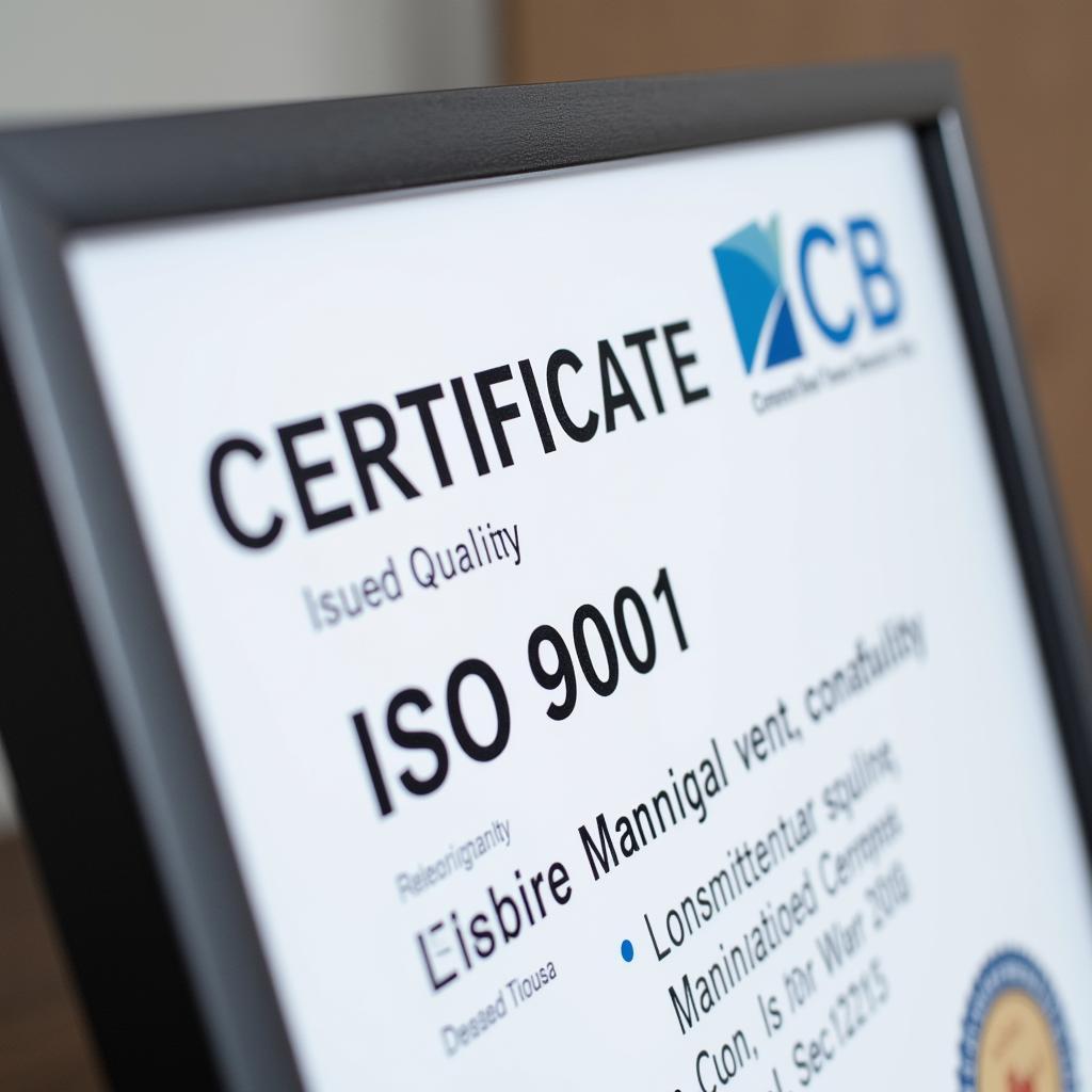 ISO 9001 Certification at ICB