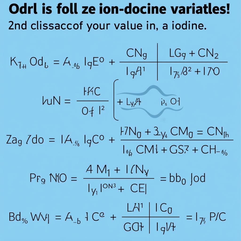 Công thức tính chỉ số iod