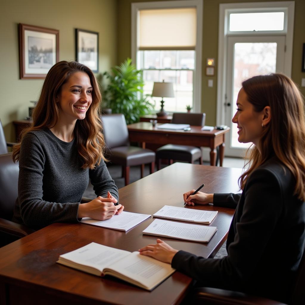 Clients at the Notary Office