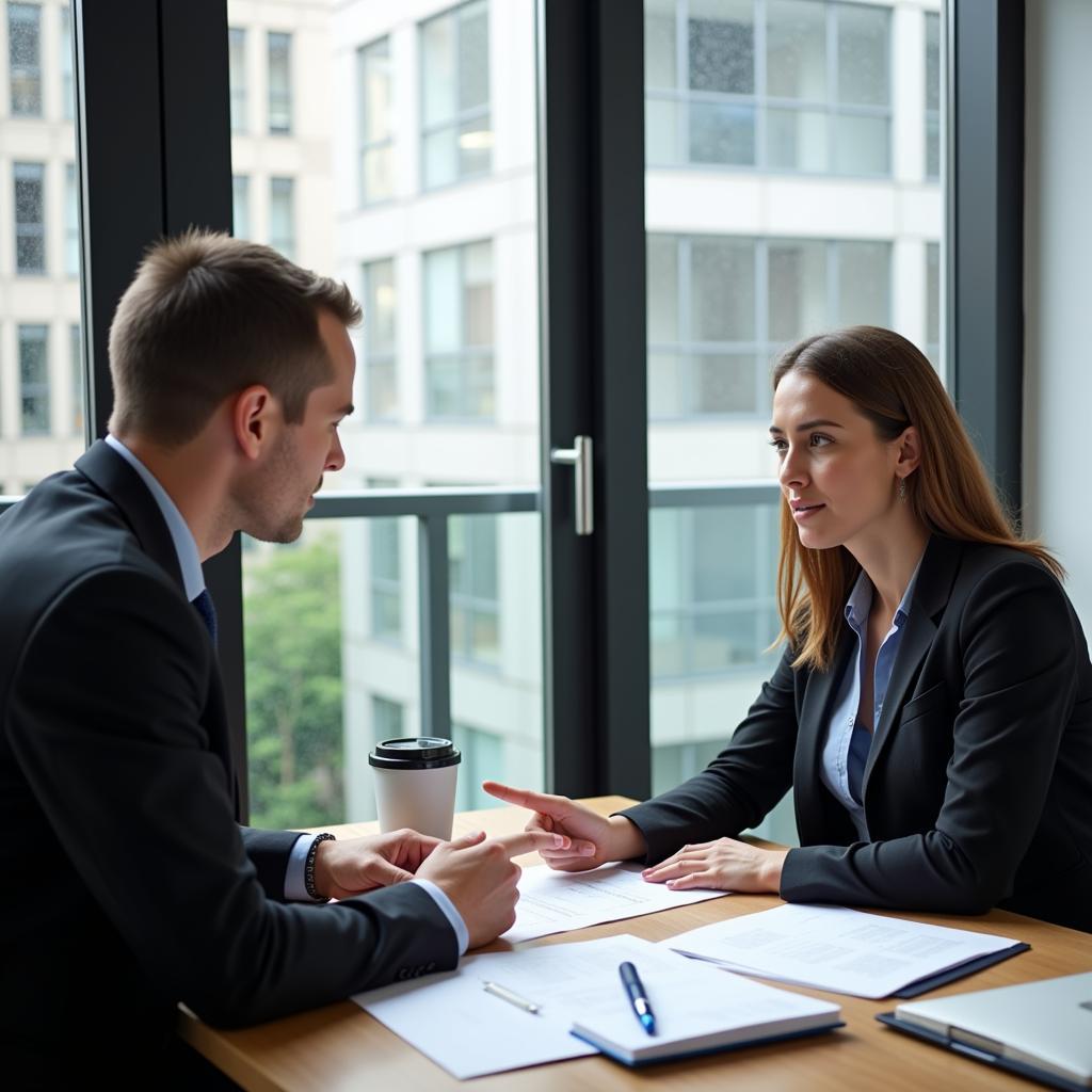 Hình ảnh minh họa buổi tư vấn chuyên nghiệp về IPO, với chuyên gia đang giải thích cho doanh nghiệp.