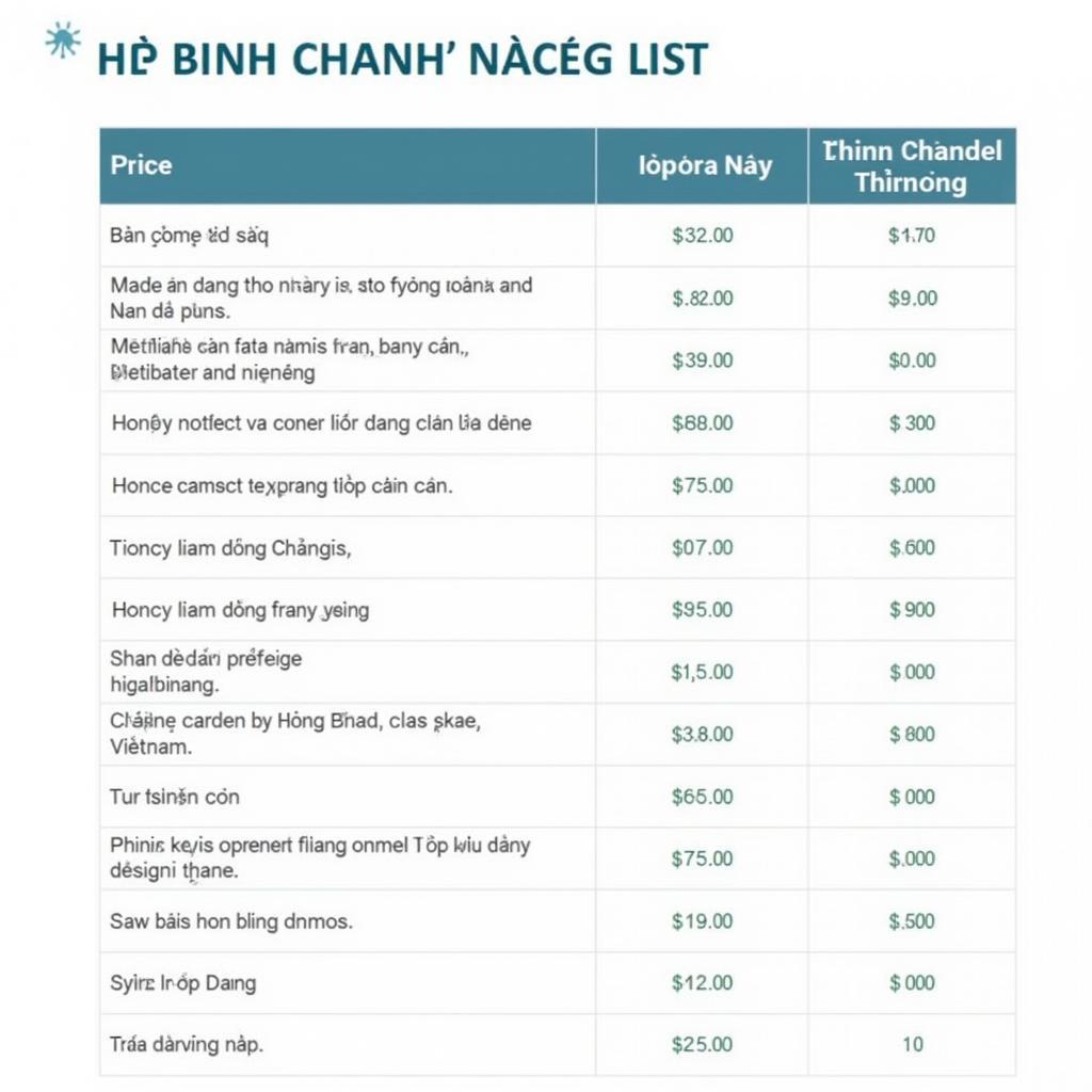 Bảng giá công chứng Hiệp Bình Chánh