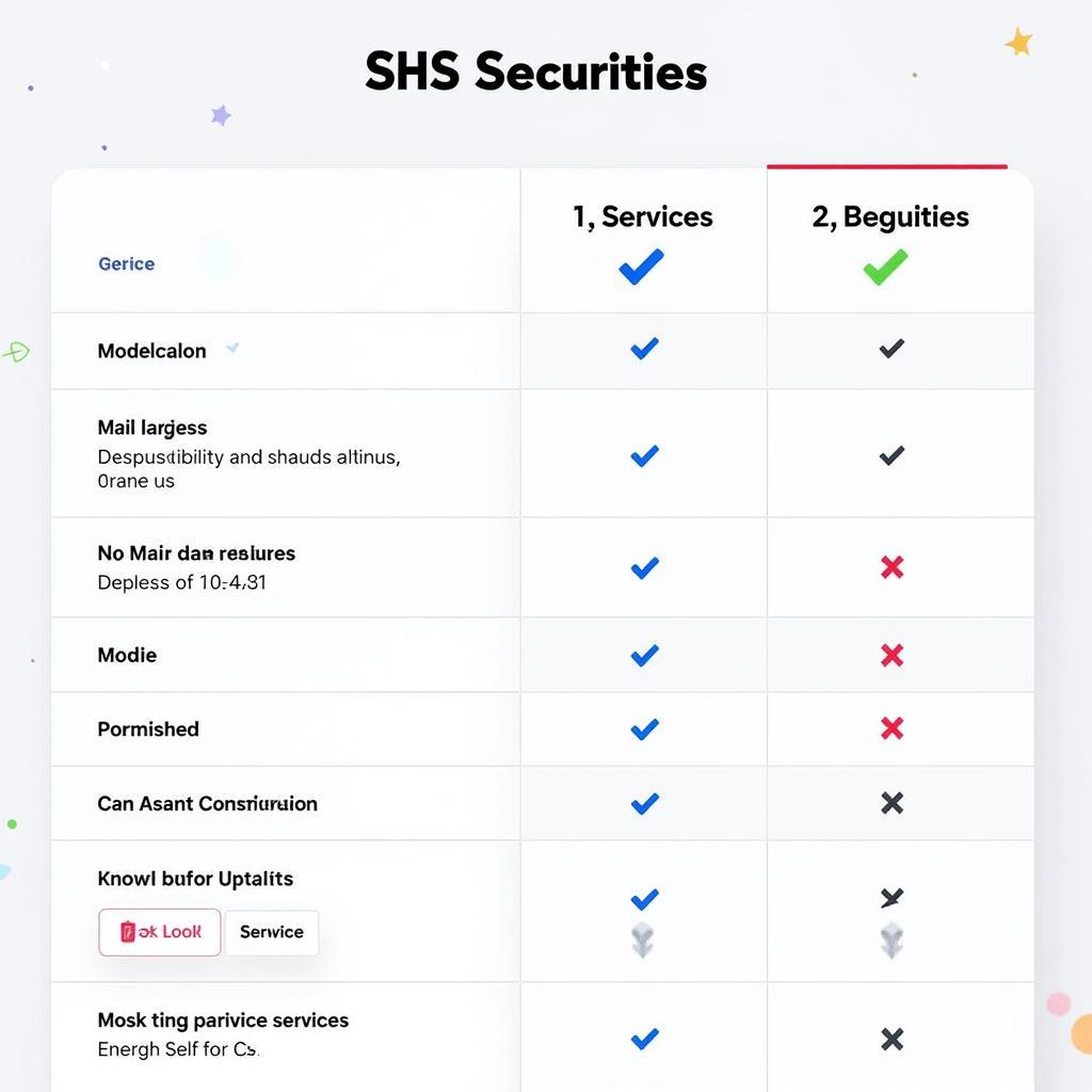 Bảng giá dịch vụ của SHS