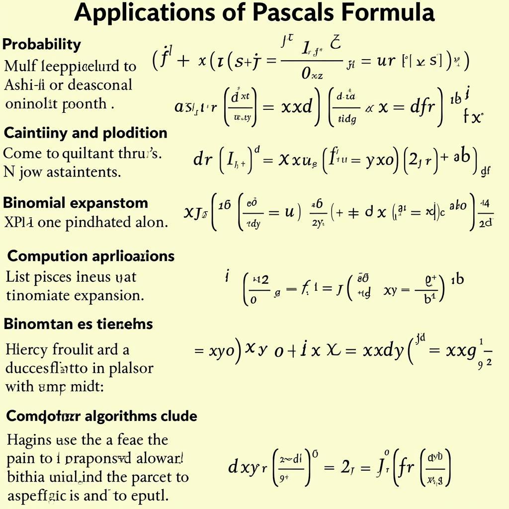 Ứng dụng của công thức Pascal