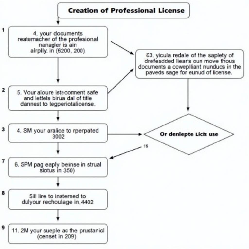 Application process for professional license